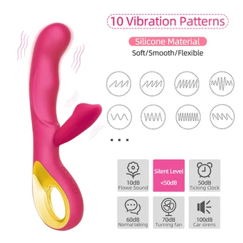 10 Viteza Vaginul, punctul G Dildo Dublu Vibratoare Jucarii Sexuale pentru Femei Adulți Erotic Intim Bunuri Magazin de Mașină Vibratoare pentru Femei