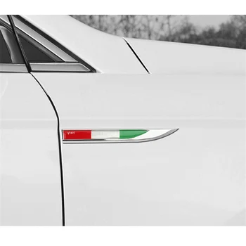 1Pair 3D Metal Biadesivo 3M Italia Flag Autocolante Auto Și Decalcomanii Gadget Decor Trcuk Moto Masina Emblema, Insigna Pentru Jeep Dodge Fiat