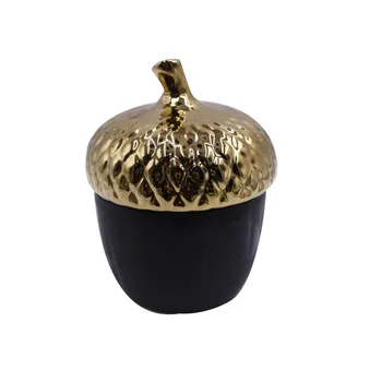1 buc Noua Creatie de Aur Con de Pin Vas Ceramic de Ceai de Zahăr de Bucătărie Borcane de Depozitare Rezervor Desktop Acasă Depozitare Decor de 12,5*10 CM