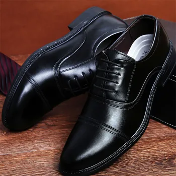 Nouă Bărbați pantofi Rochie formale pantofi barbati e Manual de afaceri, pantofi nunta, pantofi de Dimensiuni Mari din Piele Dantela-up de sex Masculin sdc34