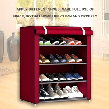Acoperi pânză Raft de Pantofi economie de Spațiu Mic Organizator Pantofi Cabinet Finisaj Mobilier Simplu Asambla Rafturi pentru Depozitare Pantofi