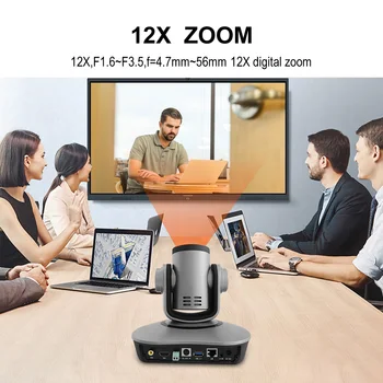 1080P PTZ IP de conferințe video camera HD-SDI/USB3.0 (optional) 2MP HDMI H. 265 Camera 12X/zoom 20X cu adaptorul de la distanță