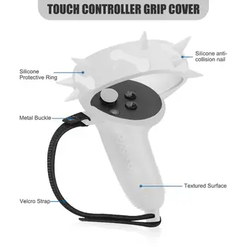 Controler tactil Prindere Capac+Ciolan Curea+VR Silicon Acopere Fata Masca Pad+Degetul mare Butonul de Caps pentru Oculus Quest 2 VR Accesorii