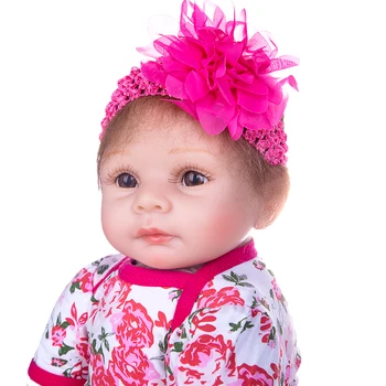 KEIUMI Manual Renăscut Baby Dolls 22 Inch Corpul de Pânză Umplute Nou-Născuți Fata Realiste Nou-născutului Baby Doll DIY Cadou