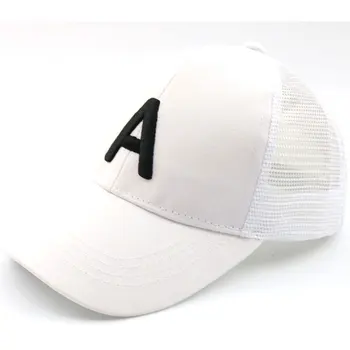 Copiii scrisoare șapcă de baseball broderie ochiuri șapcă de camionagiu 3-7 Ani dimensiuni reglabile Negru Alb Roșu Galben