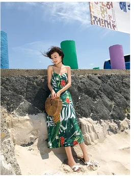 Colorfaith Noi 2019 Femei Primavara-Vara Sundress Sexy V-Neck Lace Up cu Spatele gol, Gol pe Plajă Talie Înaltă, Rochii Lungi DR7085