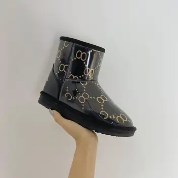Femei Cizme de Cauciuc Impermeabile Femei Cizme cu Toc mic pentru Femei Pantofi de Iarna Pantofi Australia Rotund Toe Saboti Platforma Calzado mujer