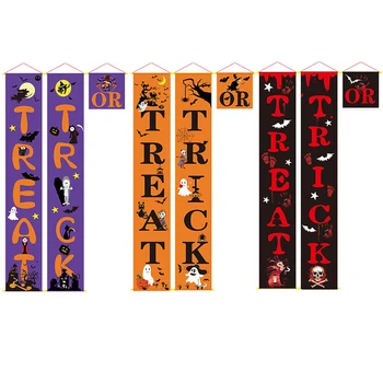 1 Set Individuale Decor De Halloween Cuplet Petrecere De Halloween Creative Agățat Ornamente De Agățat Banner Halloween Ușă Decor