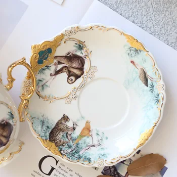 Bone China Regale Britanice Cana Junglă Ceramice Creative De Flori De Lux Cupa Cutie De Cadou Simplu Cești De Cafea Bucătărie Drinkware Tazas 2021