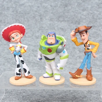 Disney Toy Story 4 Desene animate Figura Jucărie 2019 Woody, Buzz Lightyear Jessie Papusa figurina Copii Cadou de Crăciun 3pcs