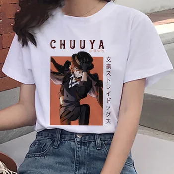 Amuzant Bungou Câini Vagabonzi Tricou Femei Harajuku Kawaii T-shirt Anime Drăguț Tricou de Vara Topuri graphic Tee Chuuya Nakahara