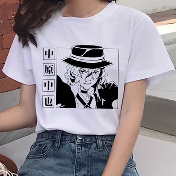 Amuzant Bungou Câini Vagabonzi Tricou Femei Harajuku Kawaii T-shirt Anime Drăguț Tricou de Vara Topuri graphic Tee Chuuya Nakahara