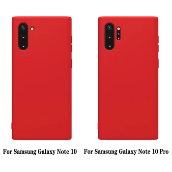 Pentru Samsung Galaxy Nota 10+ Pro caz Nillkin Lichid de Silicon de Caz pentru Samsung Nota 10 Plus 5G Cauciuc Moale husa de Protectie Slim