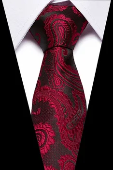 De înaltă calitate moda Noua de vin roșu cu dungi, cravată bărbați 8 cm lățime grup cravata se potrivesc petrecere de nunta cravată pentru bărbați corbatas 2018-48