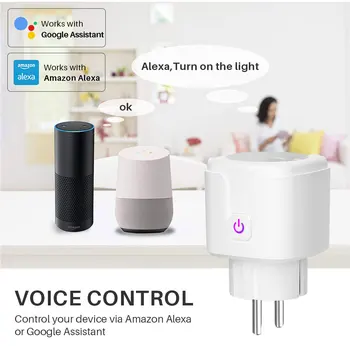 Smart WiFi Adaptor Priză 16A de la Distanță de Control Vocal Monitor de Putere Priza de Distribuție Funcția de a lucra cu Alexa Google Casa Tuya
