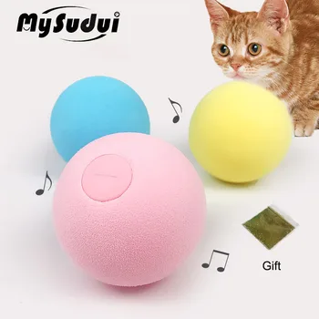 Pisica Inteligent Jucării Chițăitoare Cu Catnip Teaser Juca Mingea Pentru Pisici Amuzant Jucărie Interactiv Bunuri Pentru Animale, Pisoi Molară De Formare