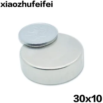 5pcs 30*10 Mari și Puternici de Neodim NdFeB Magneți 30x10 pământuri Rare Disc Rotund Frigider 30x10mm 30mm*10mm 30mmx10mm