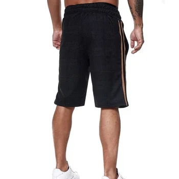 Fierbinte 2020 mai Noi de Vara Casual Carouri de Imprimare Cordon pantaloni Scurți de Moda pentru Bărbați Stil Lateral cu Dungi, pantaloni Scurți, Bermude Plaja Pantaloni