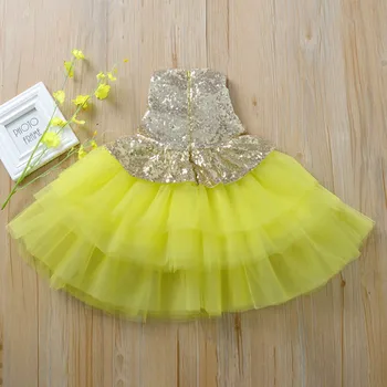 Paiete Fete Dress Moda Mica Fata De Domnisoara De Onoare Rochii Fete Pentru Copii Costume Printesa De Flori Fete Rochie De Petrecere Copii Elegant