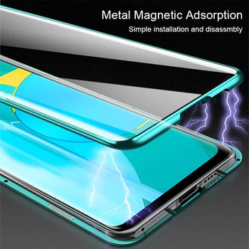 Magnetic Caz Pentru Huawei Honor 9A Caz Dual Side Capac Sticla Bara De Onoare 9A 9 UN Caz Telefon 360° Protecție Completă