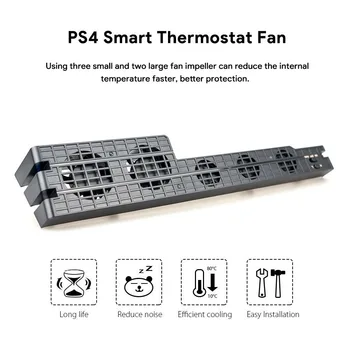 Pentru PS4 Pro Ventilatoare de Răcire Consola de Jocuri Partea de Montare Mașină de Răcire 5-Ventilatoare Super-Turbo-Host Control al Temperaturii Cooler