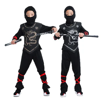 Costum Ninja Ninjago Cosplay Asasin Petrecere костюм ниндзя disfraz de ninja Băieți Fete Războinic Purim Haine pentru Copii Seturi