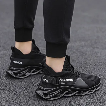 De înaltă calitate dantela-up bărbați în aer liber rularea pantofi respirabil pantofi de sport confortabil mens casual pantofi de Zbor țesute plasă pantofi