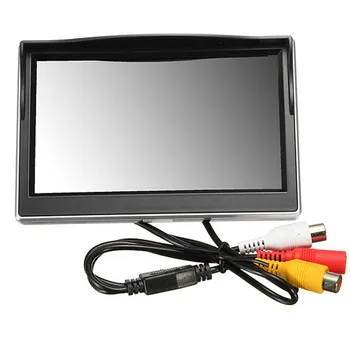 5 Inci Auto TFT LCD HD cu Ecran de Monitor de Masina din Spate Inversă Retrovizoare Camera de Rezervă Fraieri Muntele și Adeziv Normal Sta Piese