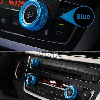 3Pcs/Lot Masina Interior Aer Condiționat Decorative de Aluminiu Cerc Huse Pentru BMW X1 E84 2011 2012 2013 Accesorii