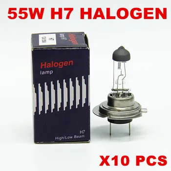 10buc cu Halogen H7 12V 55W Masina 4300K Alb de Ceață Bec Halogen Lampă de Cap Lumina