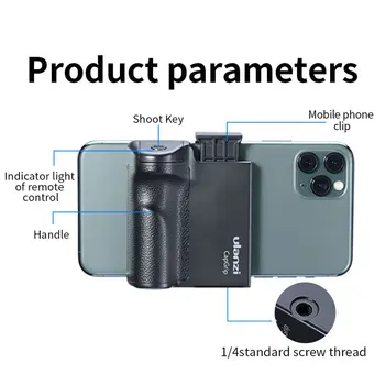 Ulanzi CapGrip Smartphone Selfie Rapel Fără Fir Control De La Distanță Bluetooth Telefon Obturator Anti-Shake Mâner Stabilizator Suport