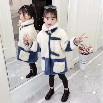 Fete Haină de Primăvară și de Toamnă Purta 2020 Nou Versiunea coreeană de Moda pentru Copii Fetita Haina Casual de Lână Uzura pentru Copii