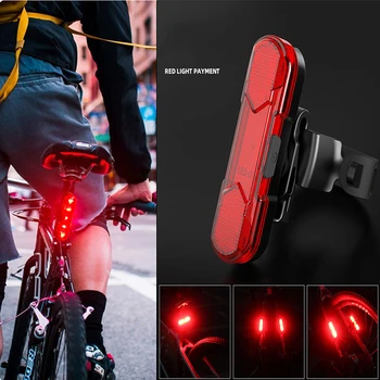 Biciclete Lumina Impermeabil Spate Coada de Lumină LED-uri USB de încărcare rapidă de Avertizare lumina coada de echitație echipamente de Siguranță avertizor luminos TSLM2