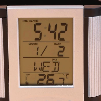 PPYY NOU -LCD de Birou Suport pentru Pix Creion Recipient cu Calendar, Cronometru Ceas Deșteptător Temperatura