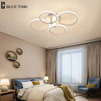 Noi Sosiri Moderne LED Lumini Plafon Pentru Camera de zi, Dormitor, Sufragerie, corpuri de Iluminat Cerc Inele Lămpi de Tavan Corpuri