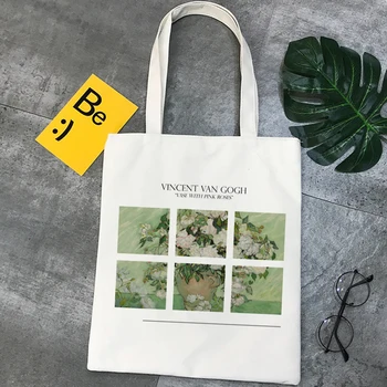 Van Gogh geantă de cumpărături eco geantă shopper bolso alimentar sac de tote shoping pânză bolsas reutilizables sac din pânză