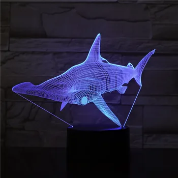 Rechin cu LED 3D Lumina de Noapte Nouă Creație tridimensională Pentru Copii Dormitor, camera de zi Bedlamp luminaria Lampa USB de Încărcare 7 Culori