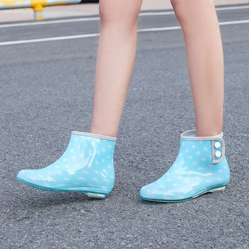 Femeie Cizme de Ploaie Moda Jeleu Drăguț Ploaie Cizme Confortabile, Non-Alunecare de Galoși În Femei în aer liber Tub Scurt Pantofi Impermeabil