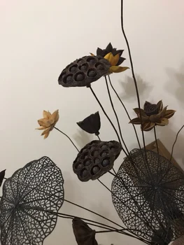55cm Naturale DIY Lotus Uscate de flori de nunta de decorare pentru casa birou de partid decorative artificiale flori uscate