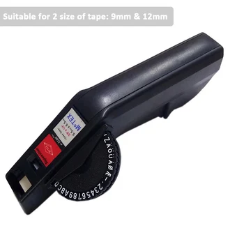 Relief de E-5500B motex Manual Imprimantă de Etichete cu bandă roșie de plastic litere mașină de relief 3D 9/12mm eticheta bandă neagră