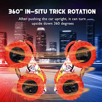 Inerție Dublu Partea Trage Înapoi Masini de Frecare Vehicule cu Stunt Graffiti Masina Off-Road Model de Mașină de Jucărie pentru Copii M09