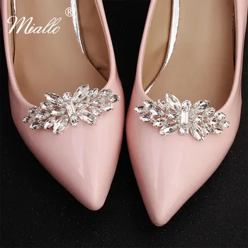 Miallo Moda Austria Cristal de Piatra lucrate Manual pentru Femei Pantofi de Mireasa Clipuri de Nunta Aliaj de Zinc Pantofi Cataramă pentru Bride de domnisoara de Onoare