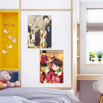 Anime Poster Volei Băiat Panza Pictura Haikyuu Stil Japonez De Desene Animate Poster De Arta De Perete Imaginile Pentru Camera De Zi Cuadros