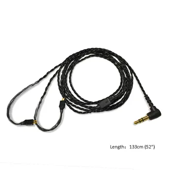 Împletitură de Casti Cablu de Înlocuire Cablul de Căști 0.78 mm 2 pini de Conectare Mufă Stereo de 3,5 mm Conector Pentru În Ureche Monitoare