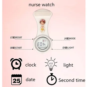 Asistenta Ceas Silicon Piept Ceas De Ceas De Buzunar Medicale Electronice Luminoase De Alarmă Ceas Afisaj Digital Ceas De Buzunar