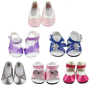 10 Perechi de Pantofi Papusa Include Cizme din Piele Pantofi se Potriveste 18 Inch American Girl Doll,43 Cm Papusa