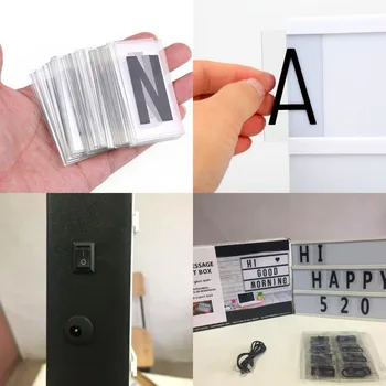 A4/A5/A6 DIY Combinație Lumina de Noapte Scrisoare Carduri Semn USB Nunta Cinema Placa Magazin Lightbox Copii Cinematografică LED Light Box