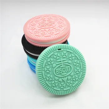 Chenkai 10buc Silicon Biscuiți Teether DIY Oreo Cookie Copil Suzeta Manechin de Mestecat Senzoriale Pandantiv Montessori Jucarie Dentitie