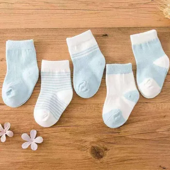 5Pair /lot 2020 Nou copil nou-născut șosete de bumbac subțire băieți și fete, copii picior ciorap