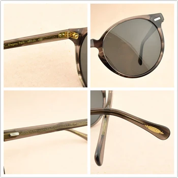 2020 Rotund Polarizat ochelari de Soare Femei Retro de Lux de Brand Designer de Epocă Ochelari de Soare Clasic permis de ochelari de soare pentru barbati OV5186